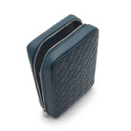 Intrecciato Leather Crossbody Bag // Blue // Store Display