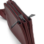 Intrecciato Leather Trio Bag // Dark Red // Store Display