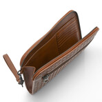 Intrecciato Leather Document Case // Brown // Store Display