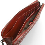 Leather Wristlet // Red + Multicolor // Store Display