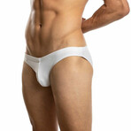 Color Wave Second Skin Swim Brief // White + Black (L)