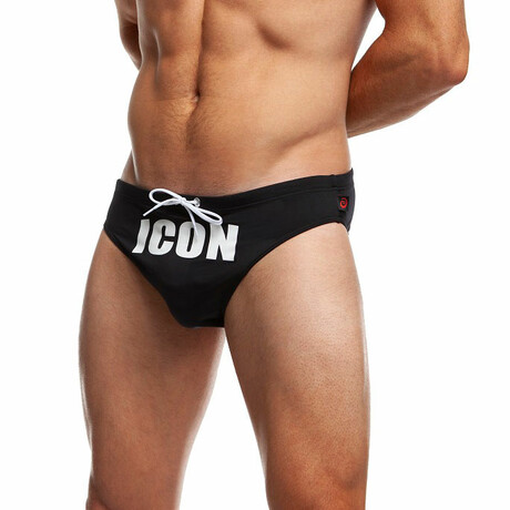 Racer Icon Swim Brief // Black (XS)