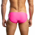 Neo Electrix Retro Cut Swim Brief // Neon Pink (M)