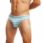 Marine Anchor Swim Brief // White (XL)