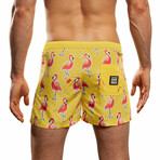 Flamingo Swim Short // Yellow (XL)