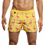 Flamingo Swim Short // Yellow (XL)