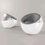 Meteora Statement Chair // White + Gray