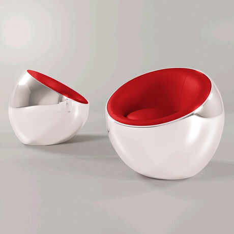 Meteora Statement Chair // Silver + Red