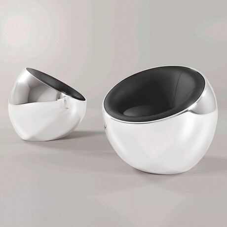 Meteora Statement Chair // Silver + Black