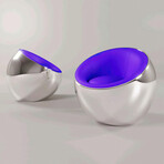 Meteora Statement Chair // Silver + Purple v.1