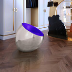 Meteora Statement Chair // Silver + Purple v.1