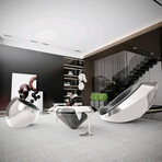 Meteora Statement Chair // White + Gray
