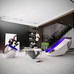 Meteora Statement Chair // Silver + Purple v.1