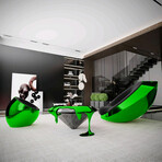 Meteora Statement Chair // Green + Black