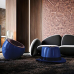 Meteora Statement Chair // Metalic Blue + Black