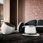 Meteora Statement Chair // Silver + Black