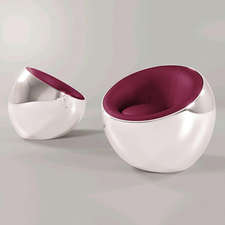 Meteora Statement Chair // Silver + Purple v.2