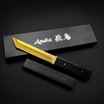 Asuka Suterusu Modern Japanese // Gold Damascus Pattern Tanto