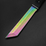 Asuka Suterusu Modern Japanese // Rainbow Damascus Pattern Tanto