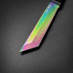 Asuka Suterusu Modern Japanese // Rainbow Damascus Pattern Tanto