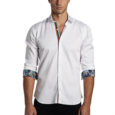 Gabriel Long Sleeve Button Up Shirt // White (S)