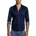 Bennett Long Sleeve Button Up Shirt // Navy (M)