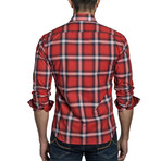 Men's Long Sleeve Shirt // Red Check (S)