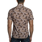 Men's Short Sleeve Shirt // Brown (XL)