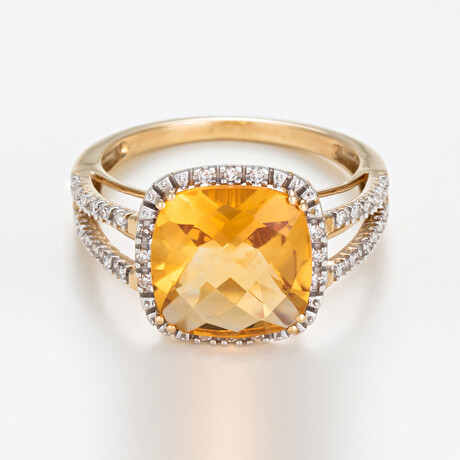 Divine Citrine 10 Ring (Ring Size: 4.5)