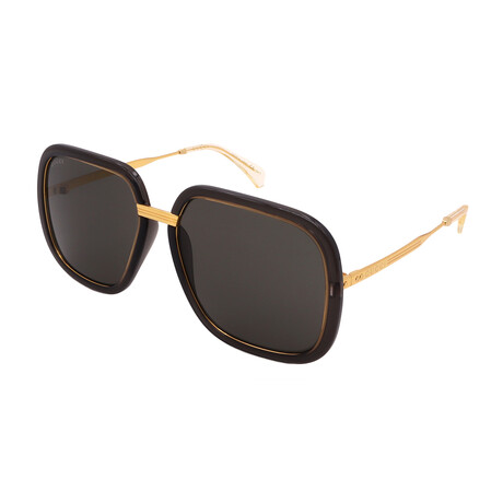 Gucci // Men's GG0905S 001 Aviator Sunglasses // Gray Gold+ Dark Gray