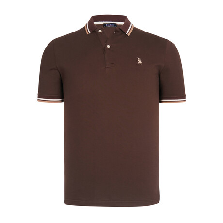 Tipped Polo // Brown (S)