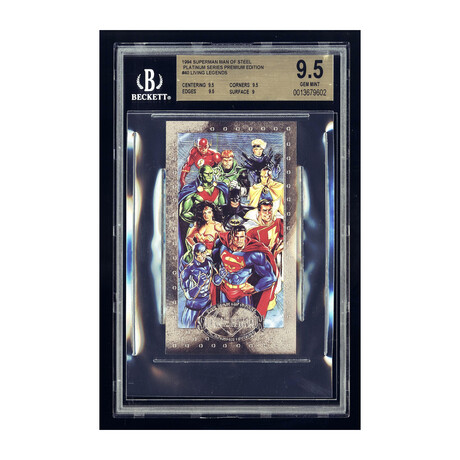 1994 Superman Man of Steel Platinum Series Premium Edition The Flash, Batman, Wonder Woman, Shazam & Superman BGS 9.5 Gem Mint