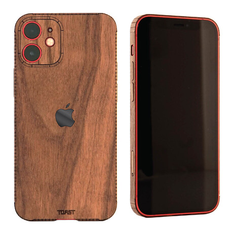 iPhone 13 Mini Wood  // Apple Cutout (Walnut)