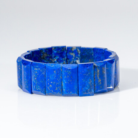 Genuine Polished Lapis Lazuli Stretch Bracelet