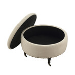 Elizabeth Storage Ottoman (Beige)