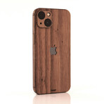 iPhone 14 Plus Wood Cover // Apple Cutout (Walnut)