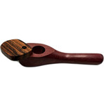 4" American Made Exotic Hardwood Smoking Pipe + Swivel Lid (Purple Heart)