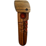 3.75” American Made Exotic Hardwood Smoking Pipe + Swivel Lid // v.2 (Bocote)