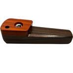 3.75" American Made Exotic Hardwood Smoking Pipe + Swivel Lid & Smoke Through Top (Bocote)