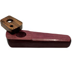 3.75" American Made Exotic Hardwood Smoking Pipe + Swivel Lid & Smoke Through Top (Bocote)