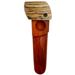 3.75” American Made Exotic Hardwood Smoking Pipe + Swivel Lid (Padauk)