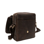 American Bison // Flapover Messenger w/ Front Zip // Brown