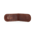 American Bison // Oil Pull Up Magnetic Money Clip // Brown