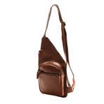 American Bison // Oil Pull Up Slim Crossbody // Brown