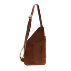 American Bison // Oil Pull Up Slim Crossbody // Brown
