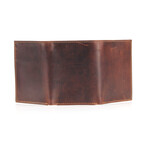 American Bison // Oil Pull Up Slim Trifold // Brown