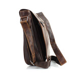 American Bison // Kara Leather Small Flapover Messenger // Brown