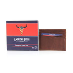 American Bison // Oil Pull Up Money Clip // Brown // Style 2