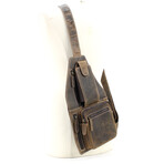 American Bison // Hunter Leather Front Messenger // Brown