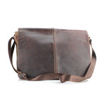 American Bison // Kara Leather Full Size Messenger // Brown